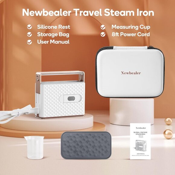 Newbealer Travel Steam Iron for Clothes - Picture 2 of 9